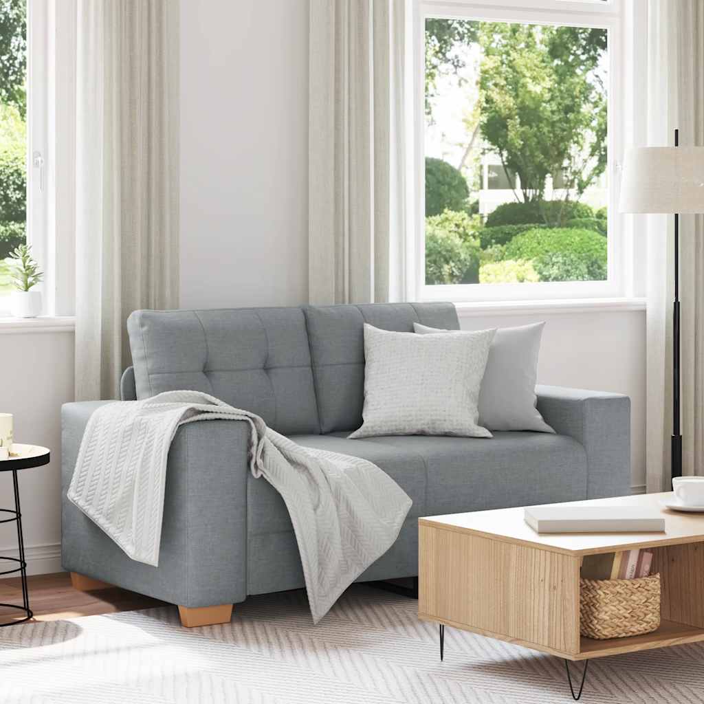 világosszürke szövet loveseat kanapé 160x77x82 cm