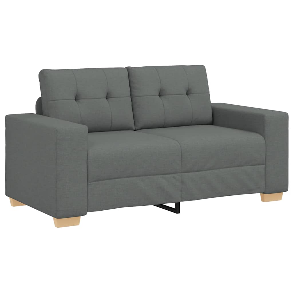 sötétszürke szövet loveseat kanapé 160x77x82 cm