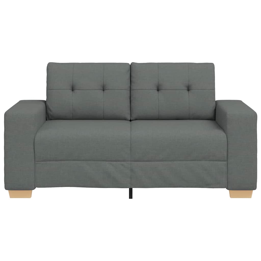 sötétszürke szövet loveseat kanapé 160x77x82 cm