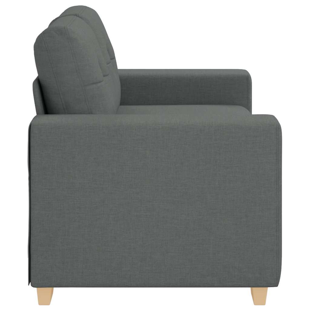 sötétszürke szövet loveseat kanapé 160x77x82 cm
