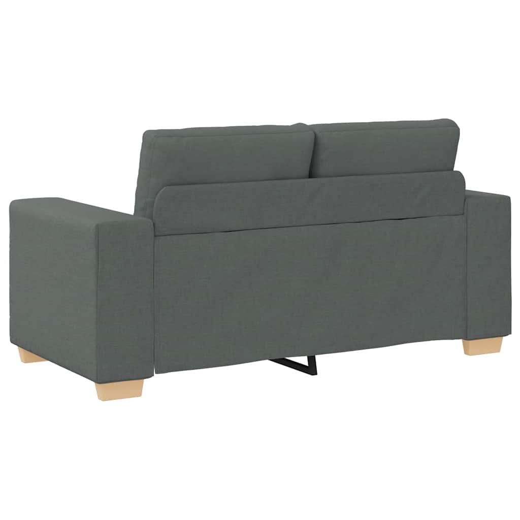sötétszürke szövet loveseat kanapé 160x77x82 cm