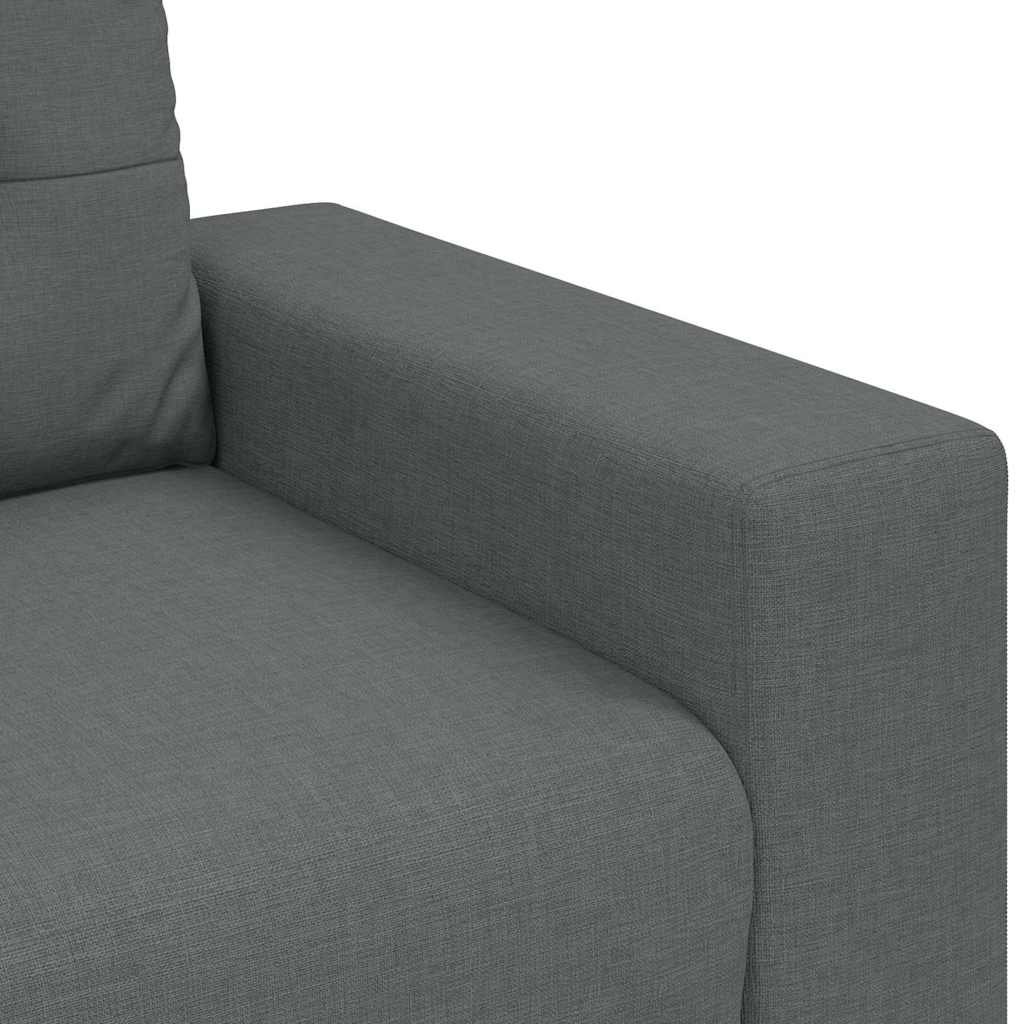 sötétszürke szövet loveseat kanapé 160x77x82 cm