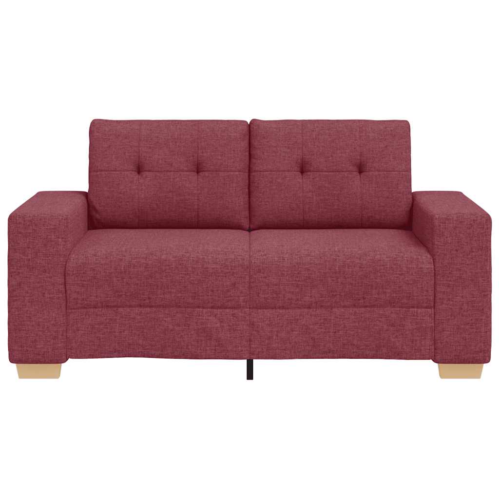 borvörös szövet loveseat kanapé 160x77x82 cm