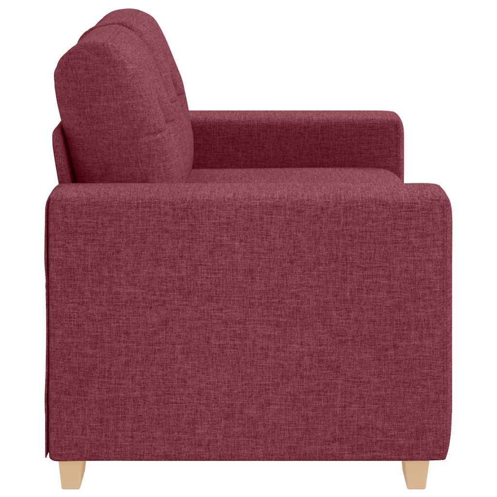 borvörös szövet loveseat kanapé 160x77x82 cm