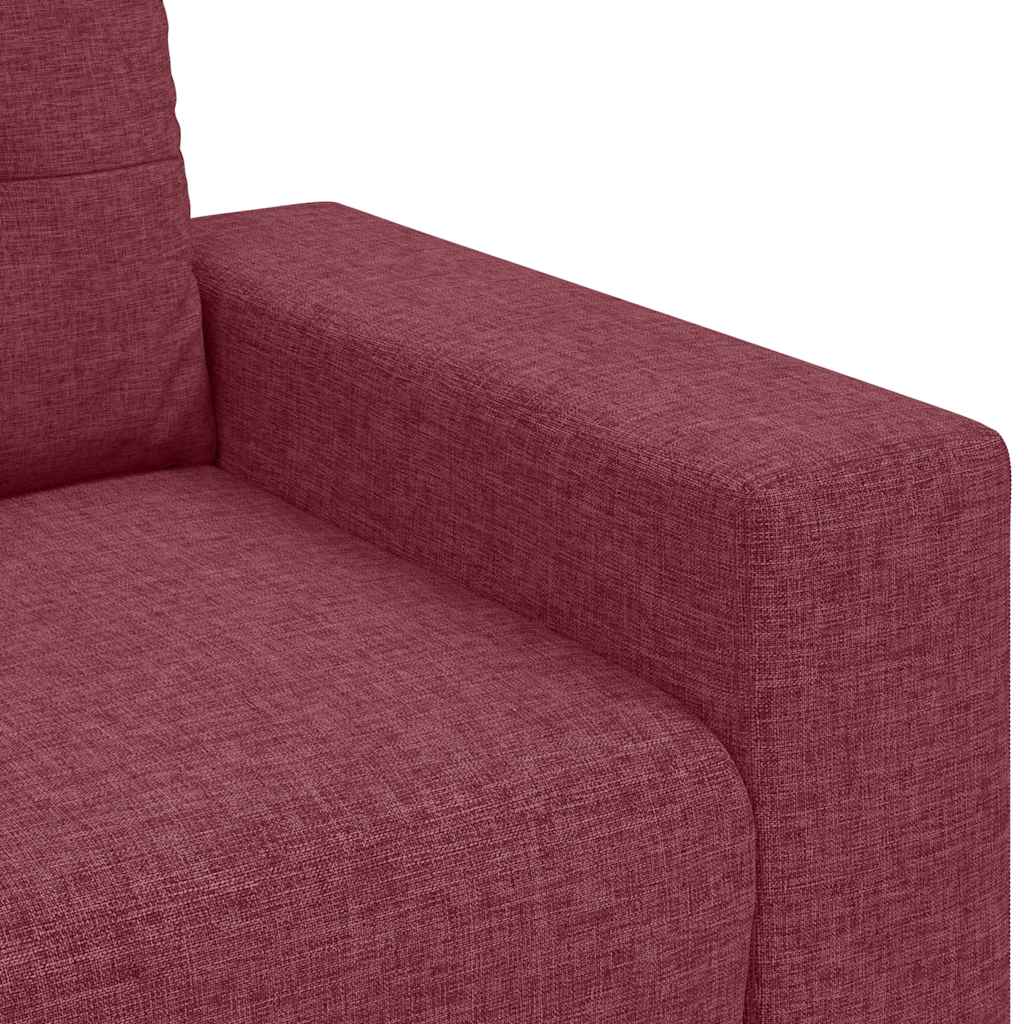 borvörös szövet loveseat kanapé 160x77x82 cm