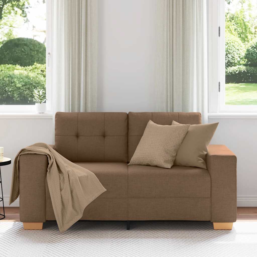 barna szövet loveseat kanapé 160x77x82 cm