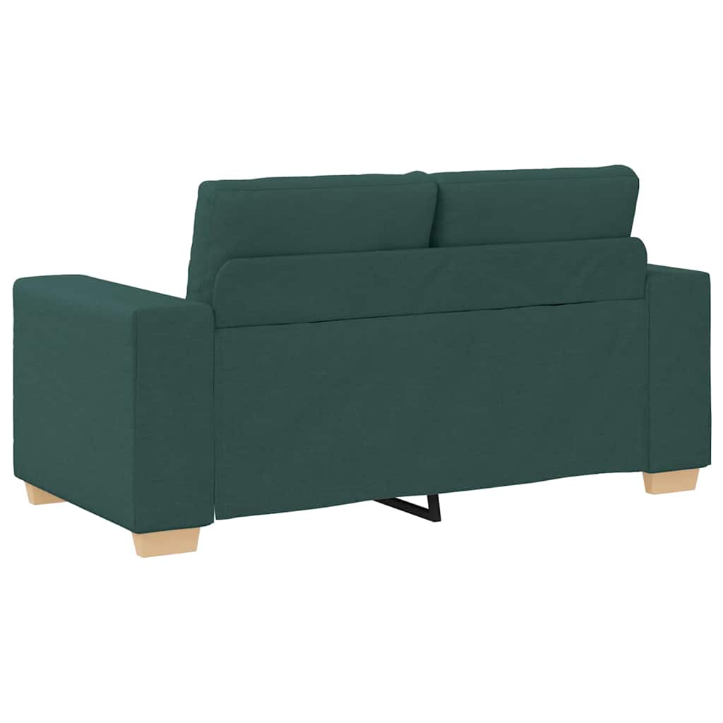 sötétzöld szövet loveseat kanapé 160x77x82 cm