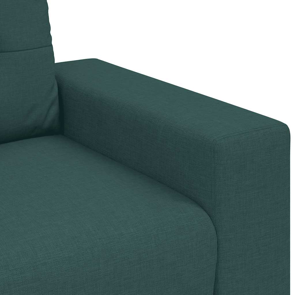 sötétzöld szövet loveseat kanapé 160x77x82 cm