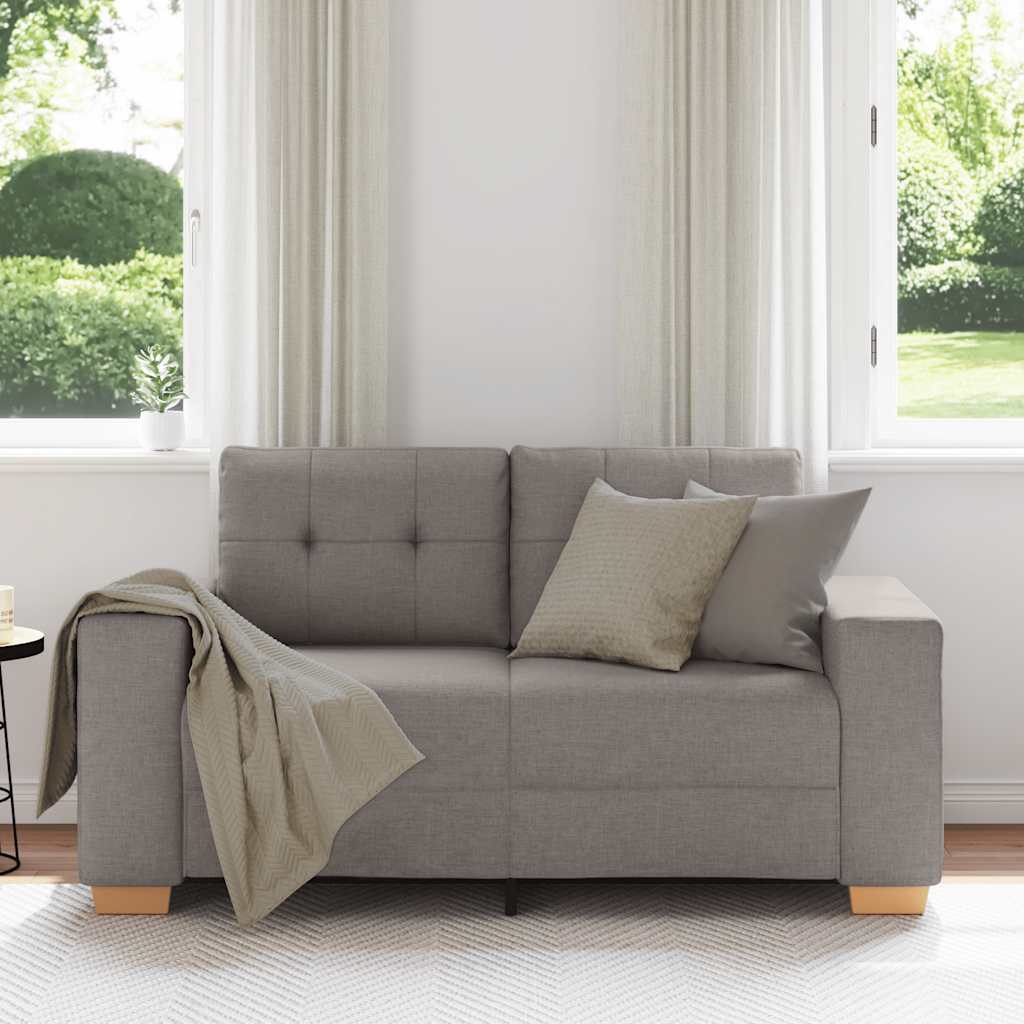 tópszínű szövet loveseat kanapé 160x77x82 cm