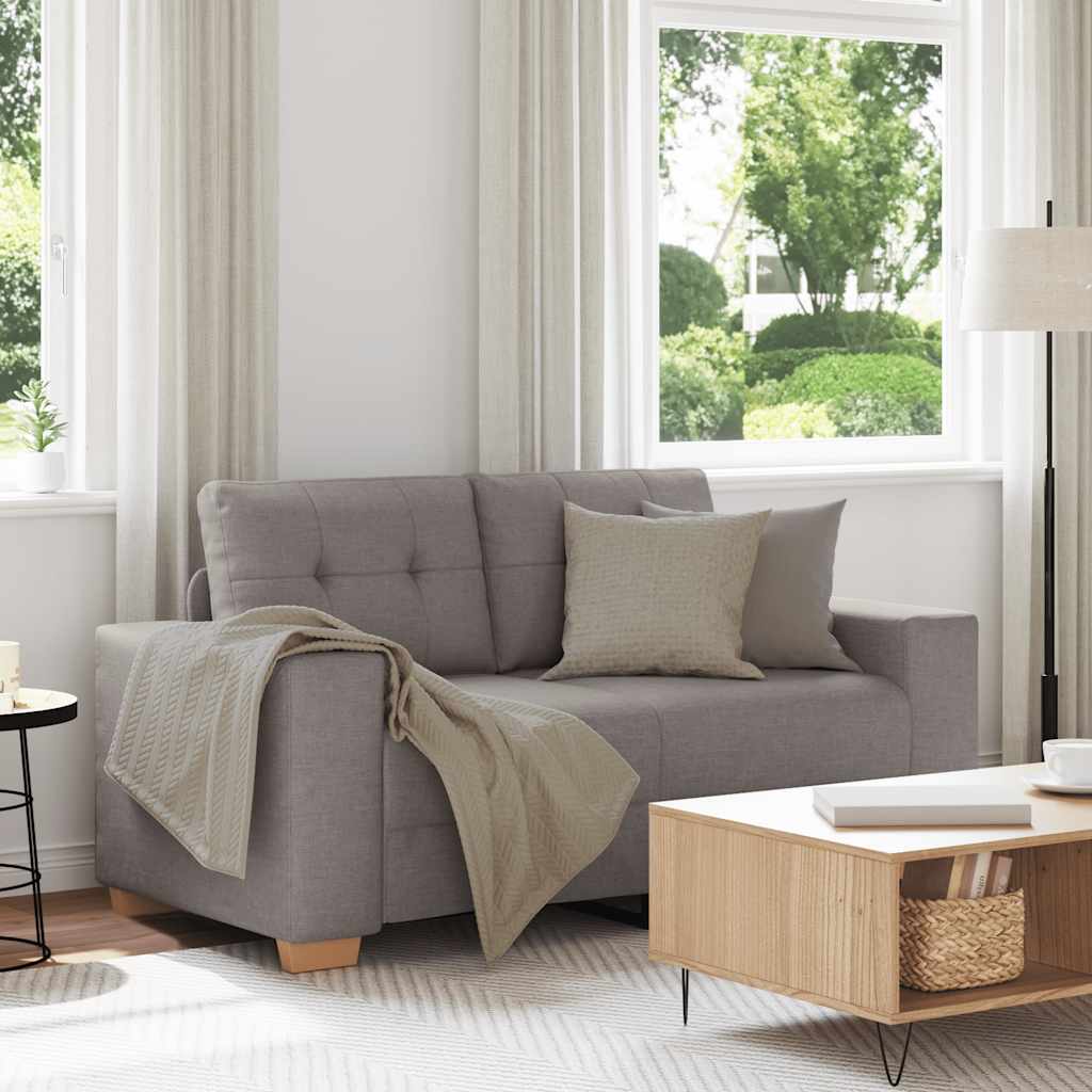 tópszínű szövet loveseat kanapé 160x77x82 cm