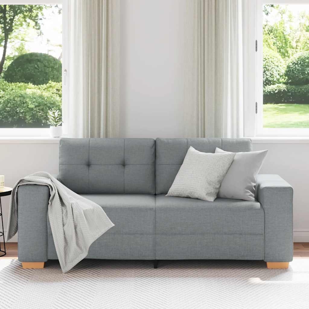 világosszürke szövet loveseat kanapé 180x77x82 cm