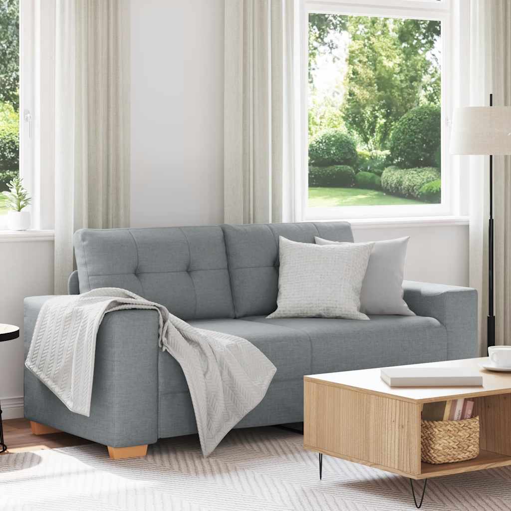 világosszürke szövet loveseat kanapé 180x77x82 cm