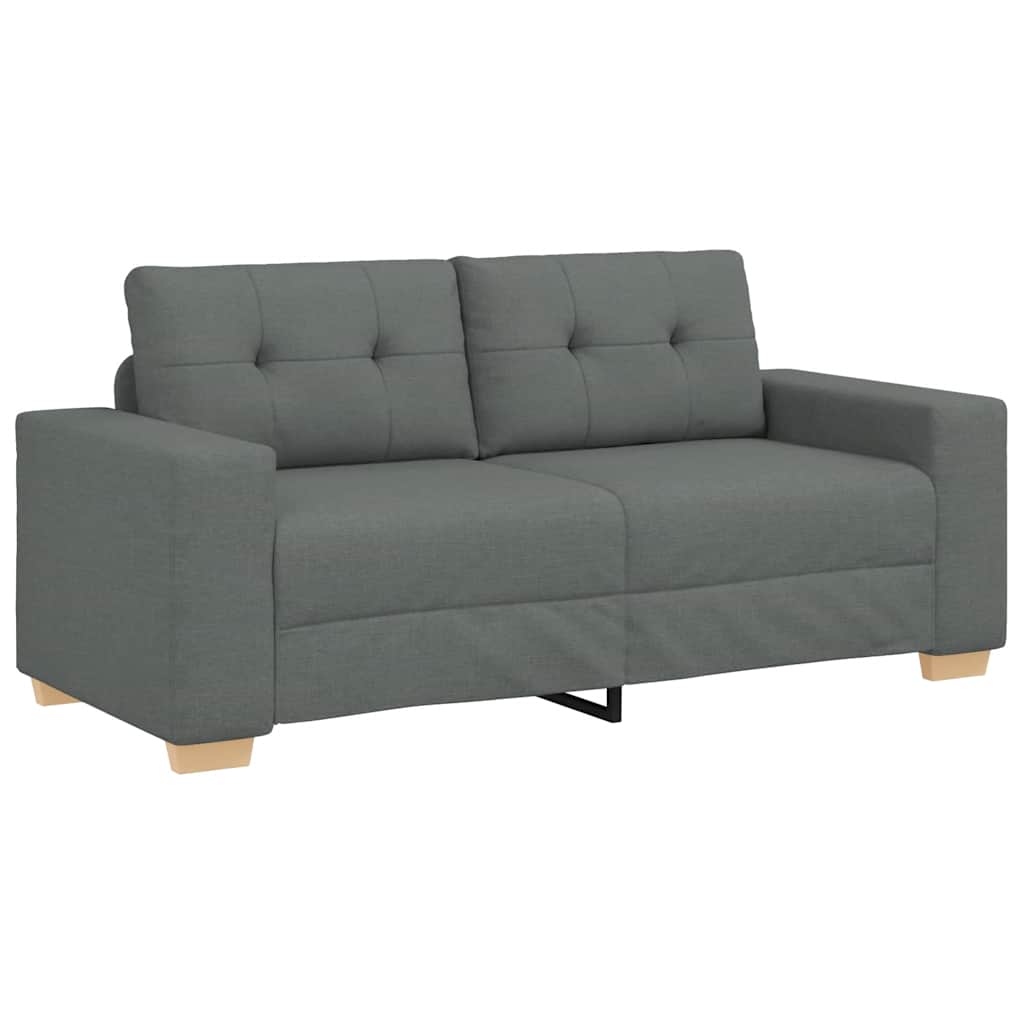 sötétszürke szövet loveseat kanapé 180x77x82 cm
