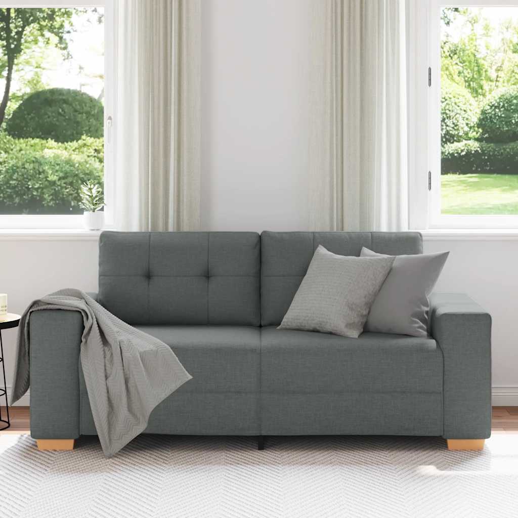 sötétszürke szövet loveseat kanapé 180x77x82 cm