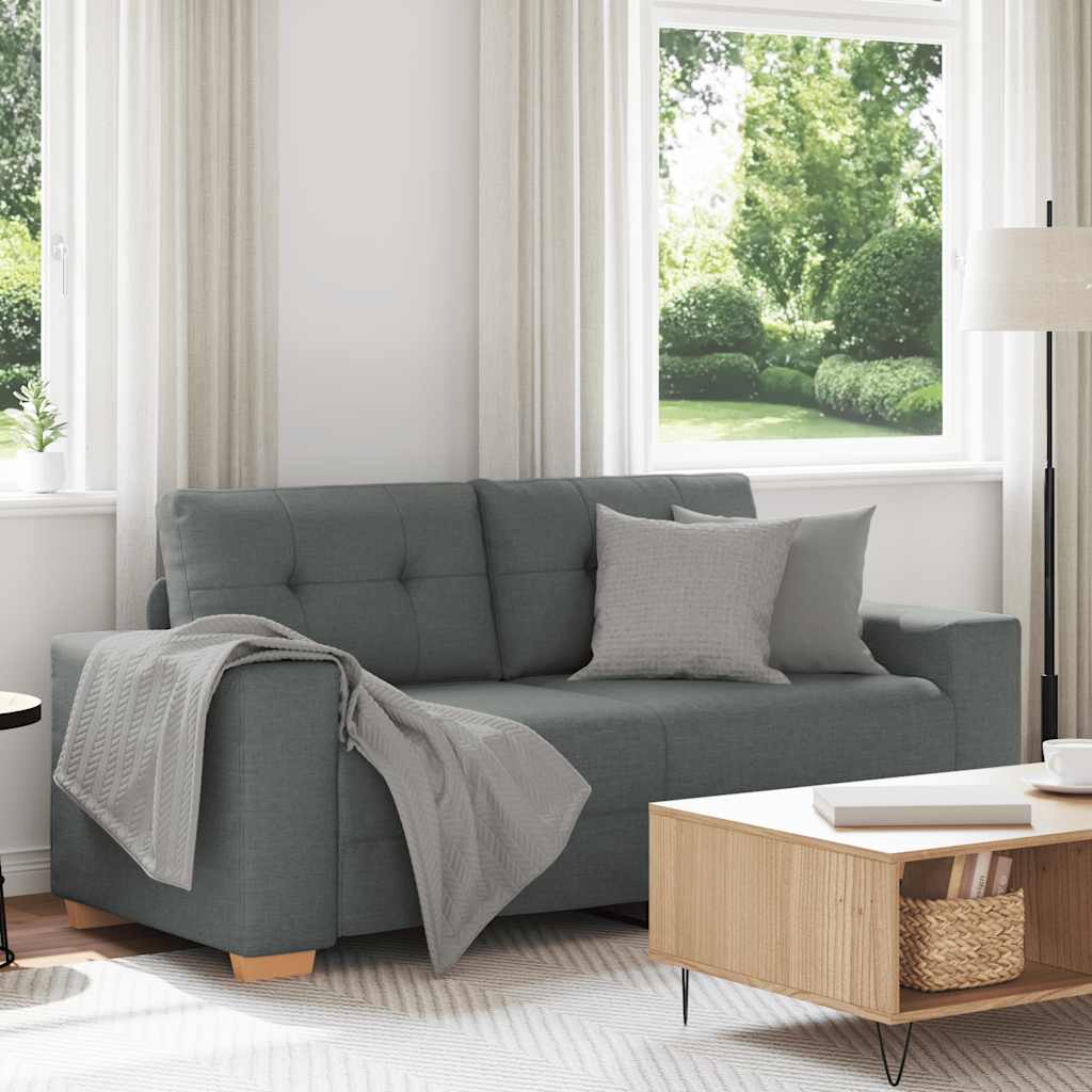 sötétszürke szövet loveseat kanapé 180x77x82 cm