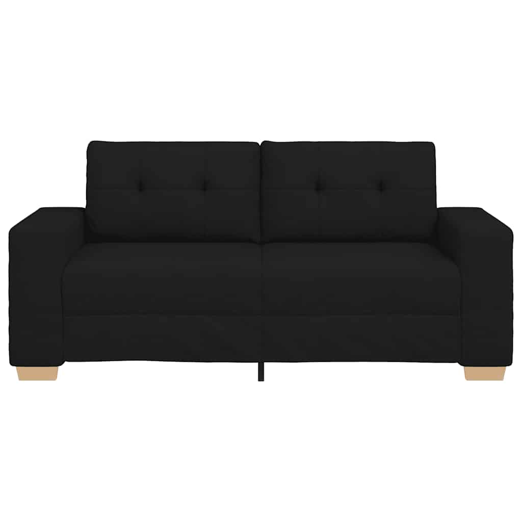 fekete szövet loveseat kanapé 180x77x82 cm