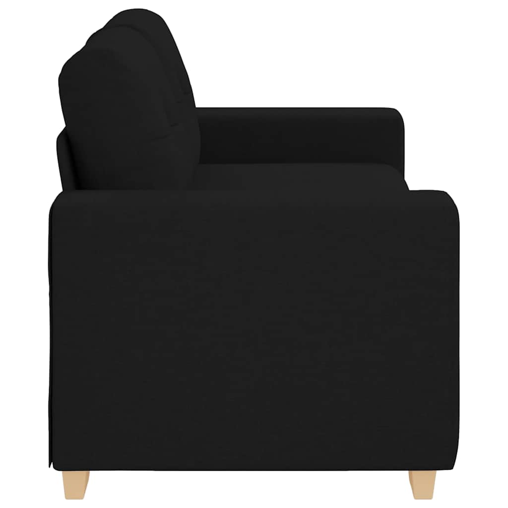 fekete szövet loveseat kanapé 180x77x82 cm