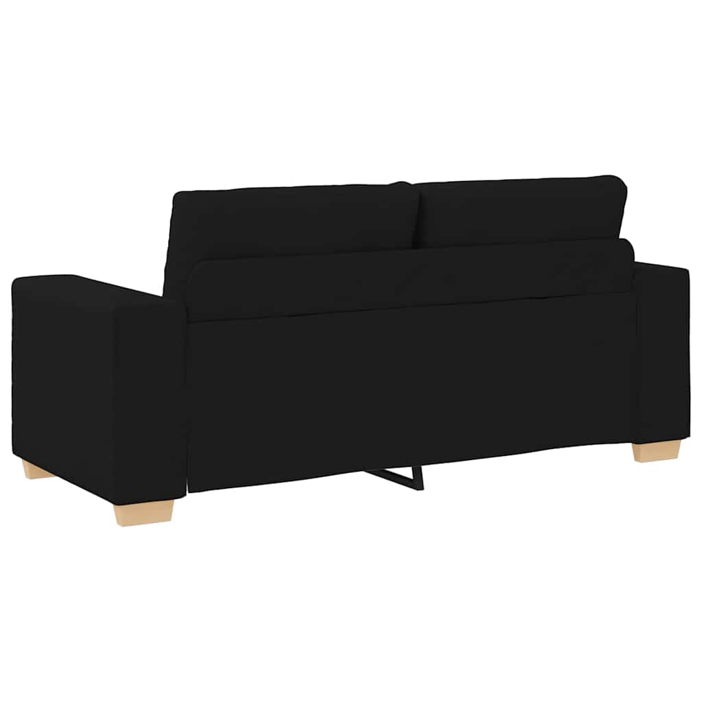 fekete szövet loveseat kanapé 180x77x82 cm