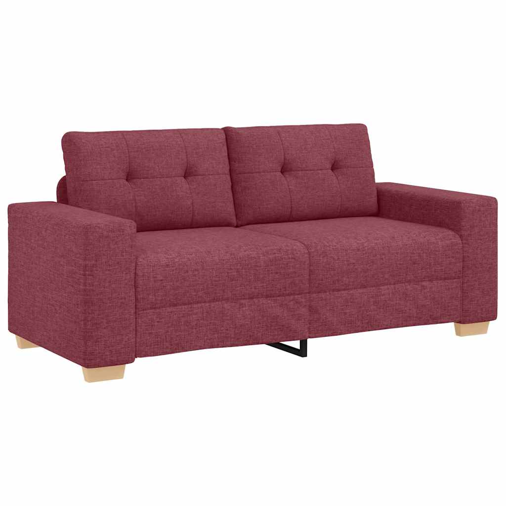 borvörös szövet loveseat kanapé 180x77x82 cm