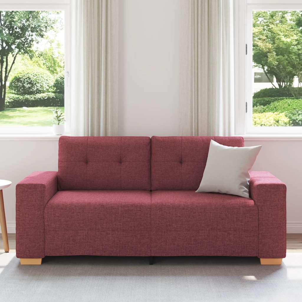 borvörös szövet loveseat kanapé 180x77x82 cm