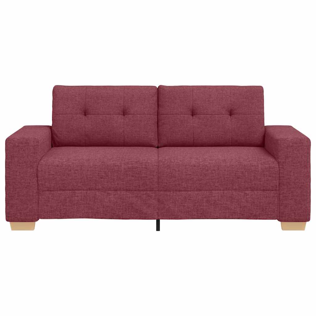 borvörös szövet loveseat kanapé 180x77x82 cm