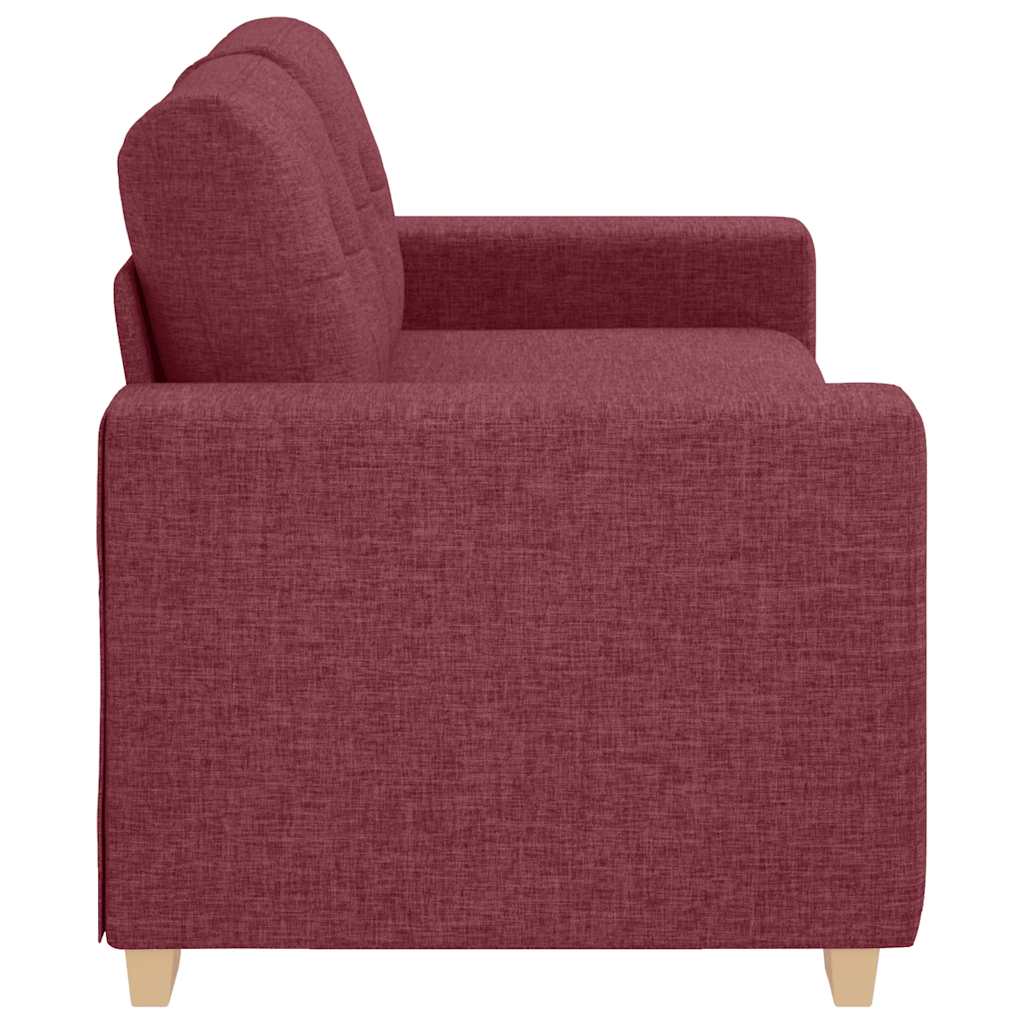 borvörös szövet loveseat kanapé 180x77x82 cm