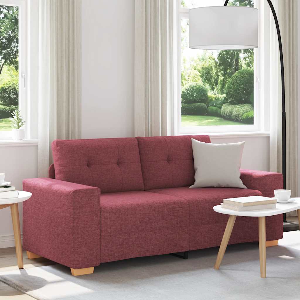 borvörös szövet loveseat kanapé 180x77x82 cm