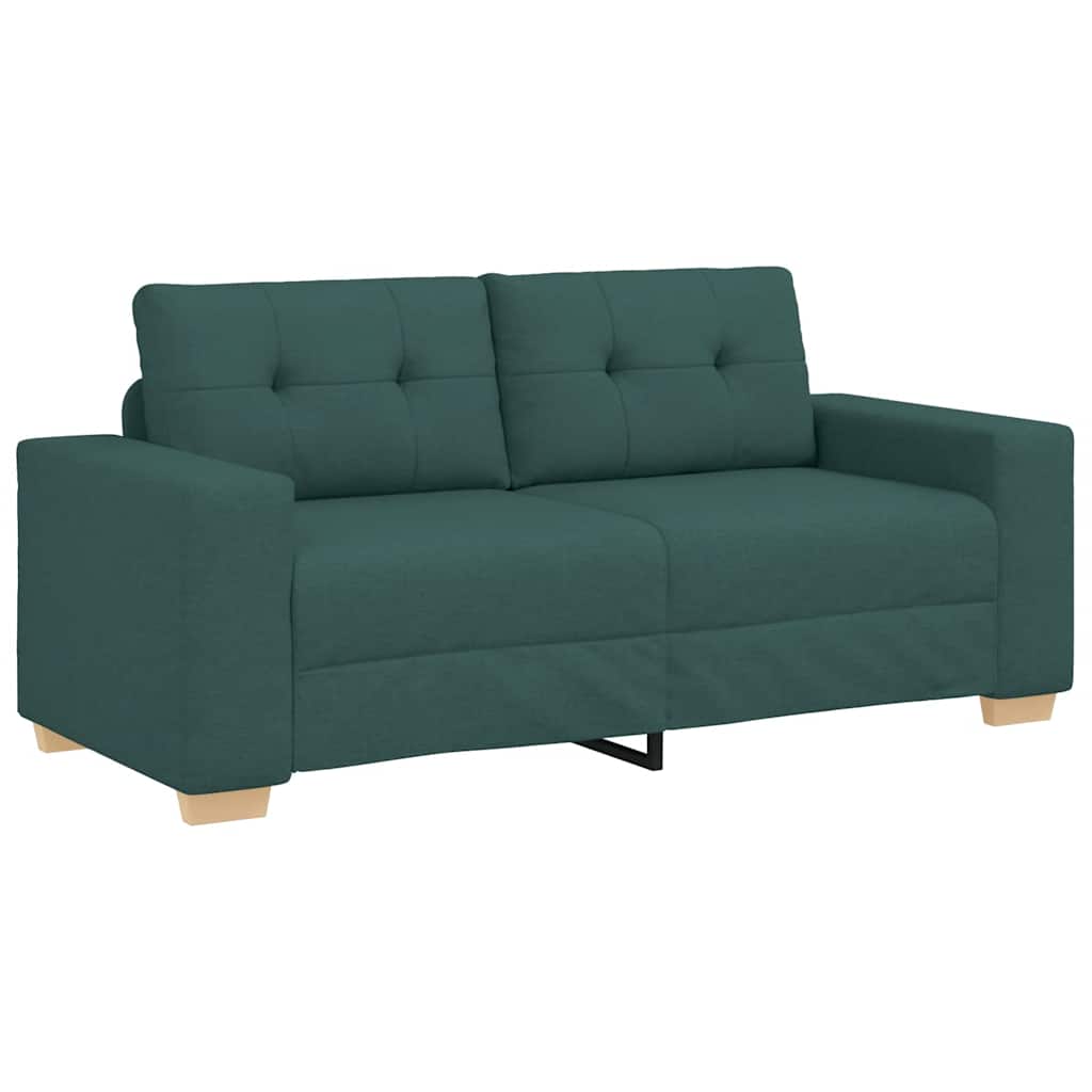 sötétzöld szövet loveseat kanapé 180x77x82 cm