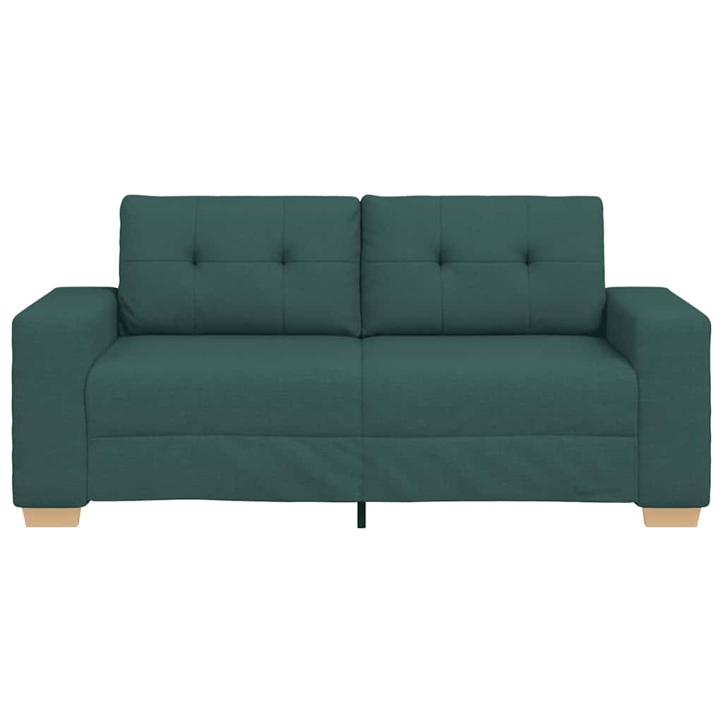 sötétzöld szövet loveseat kanapé 180x77x82 cm