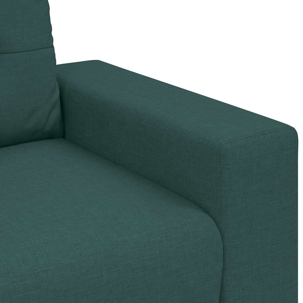sötétzöld szövet loveseat kanapé 180x77x82 cm