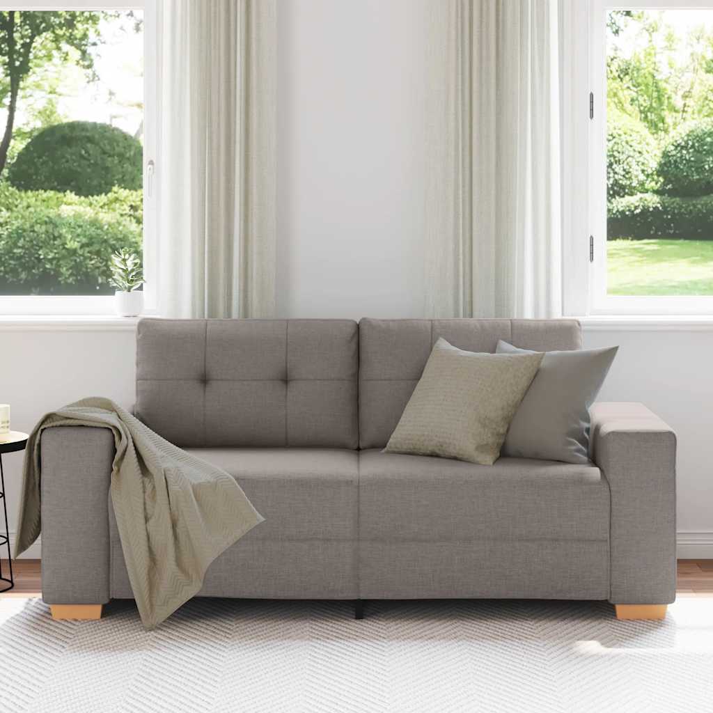 tópszínű szövet loveseat kanapé 180x77x82 cm