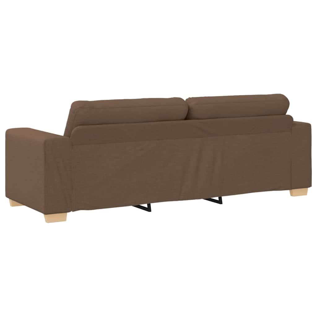 3-Fős kanapé Barna 220 cm szövet