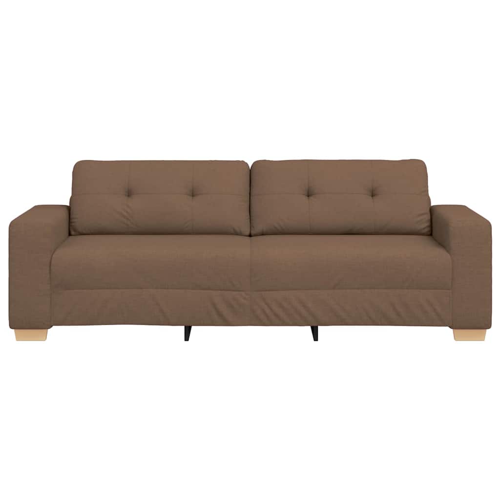 3-Fős kanapé Barna 220 cm szövet