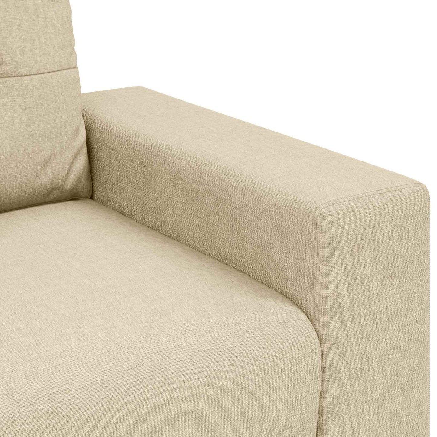 3-Fős kanapé Krém 220 cm szövet