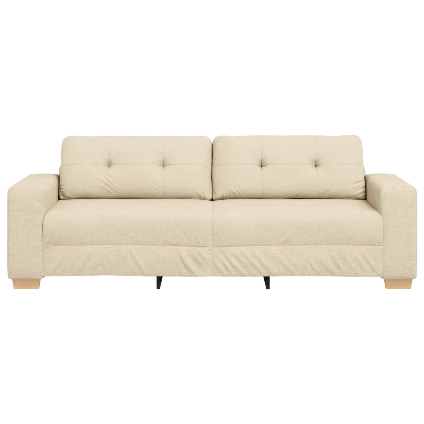 3-Fős kanapé Krém 220 cm szövet