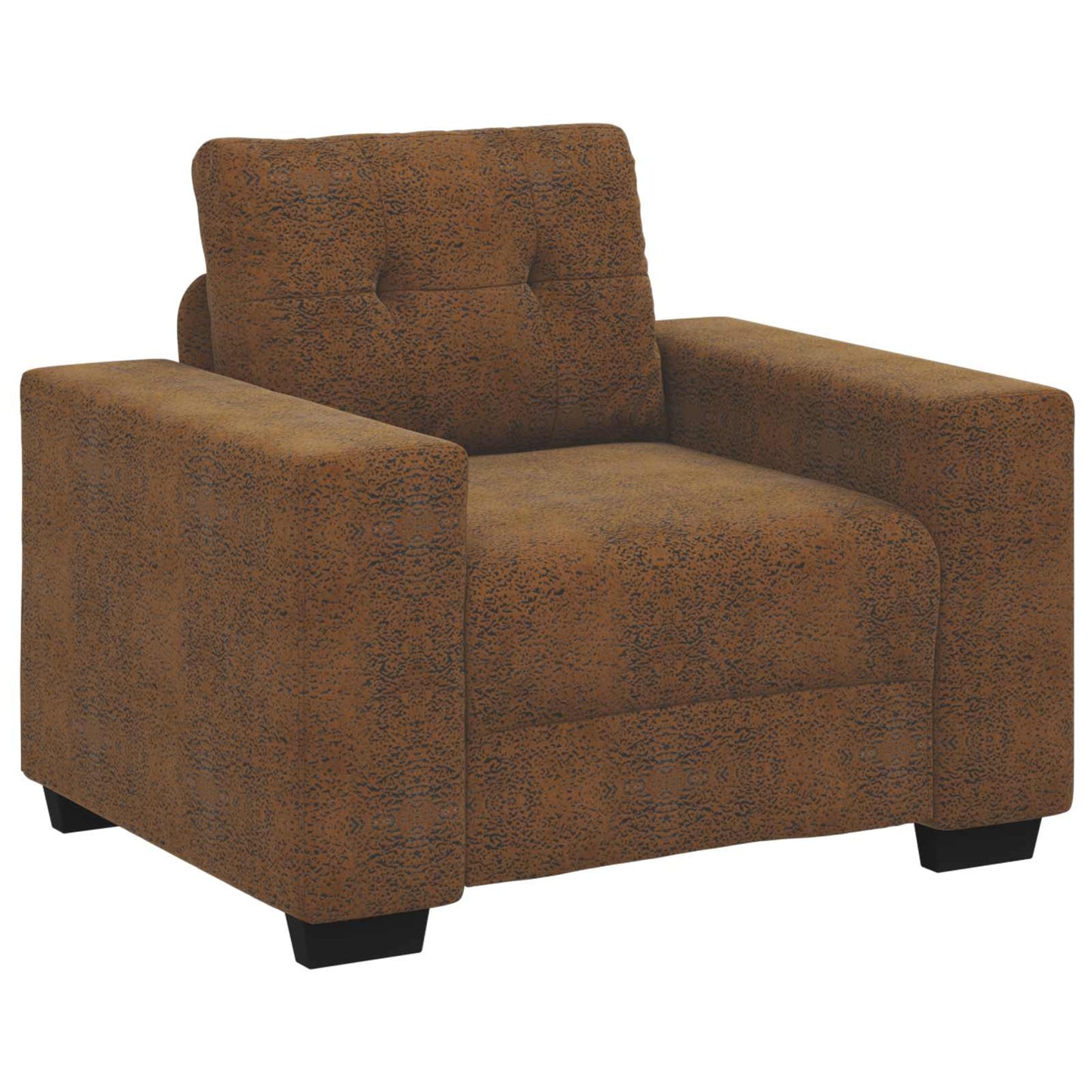 Fotel Barna 100 cm Műsuede Bőr