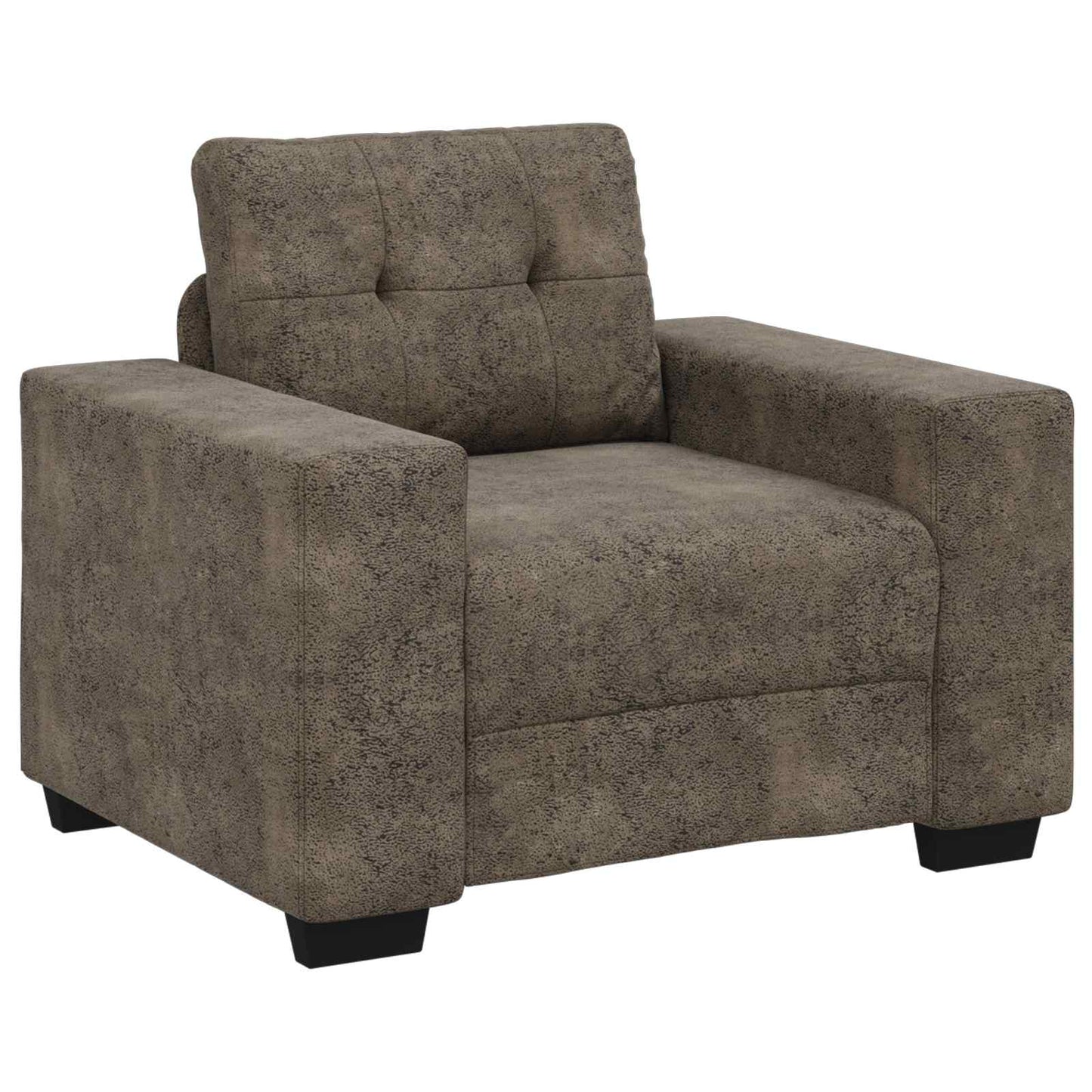 Fotel Sötétszürke 100 cm Műsuede Bőr