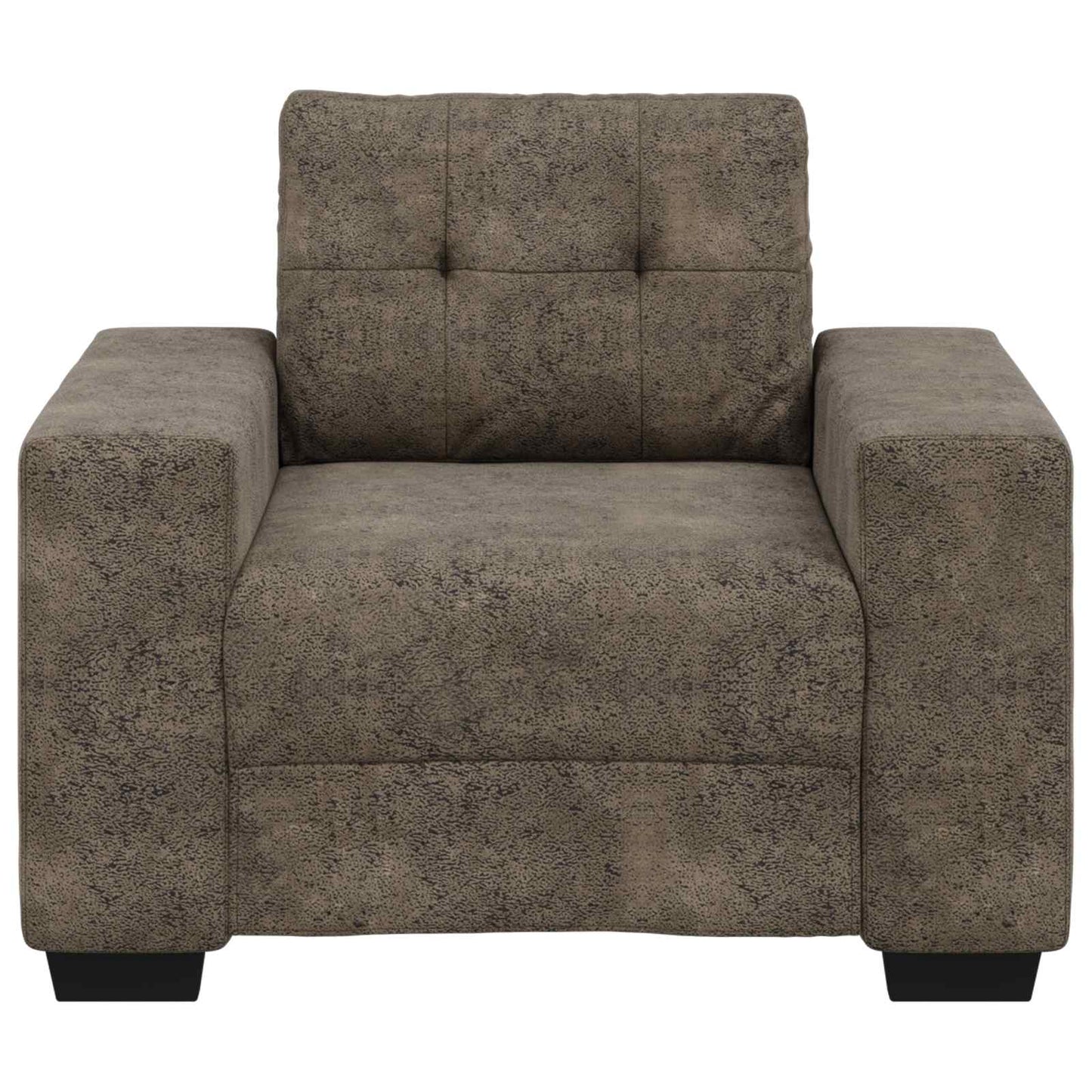 Fotel Sötétszürke 100 cm Műsuede Bőr