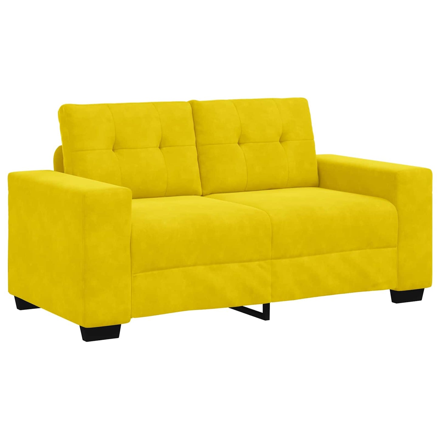 Kétszemélyes kanapé Sárga 160 cm Bársony