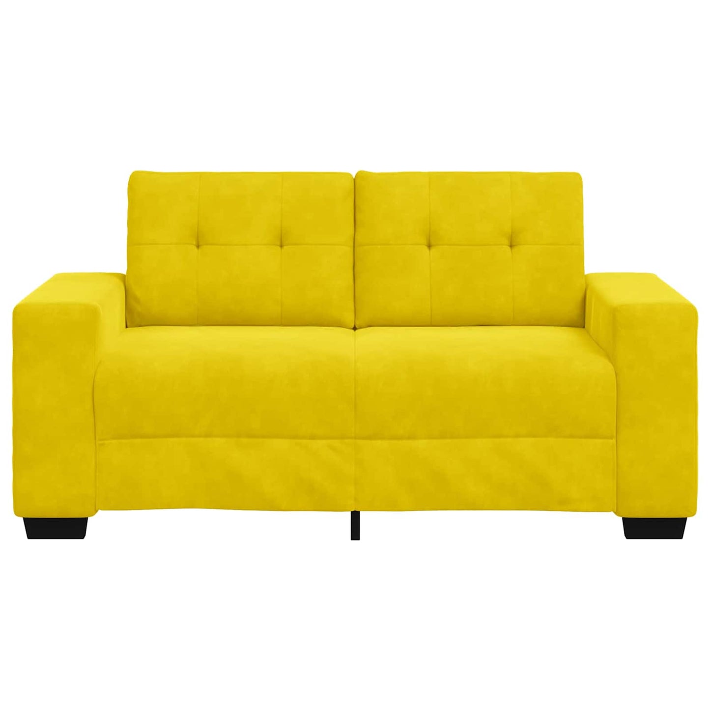 Kétszemélyes kanapé Sárga 160 cm Bársony
