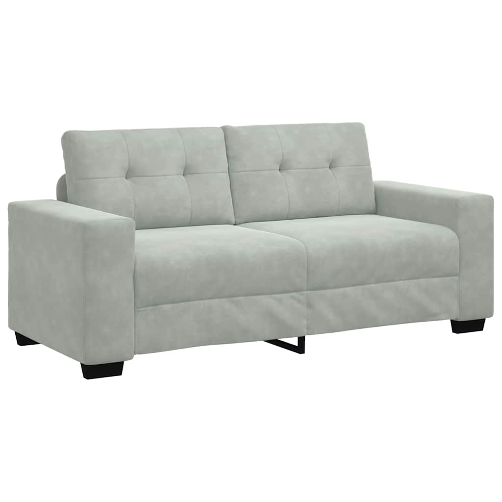 világosszürke bársony loveseat kanapé 180x77x82 cm