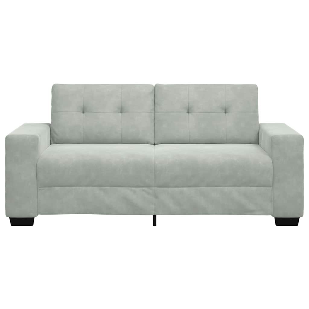 világosszürke bársony loveseat kanapé 180x77x82 cm