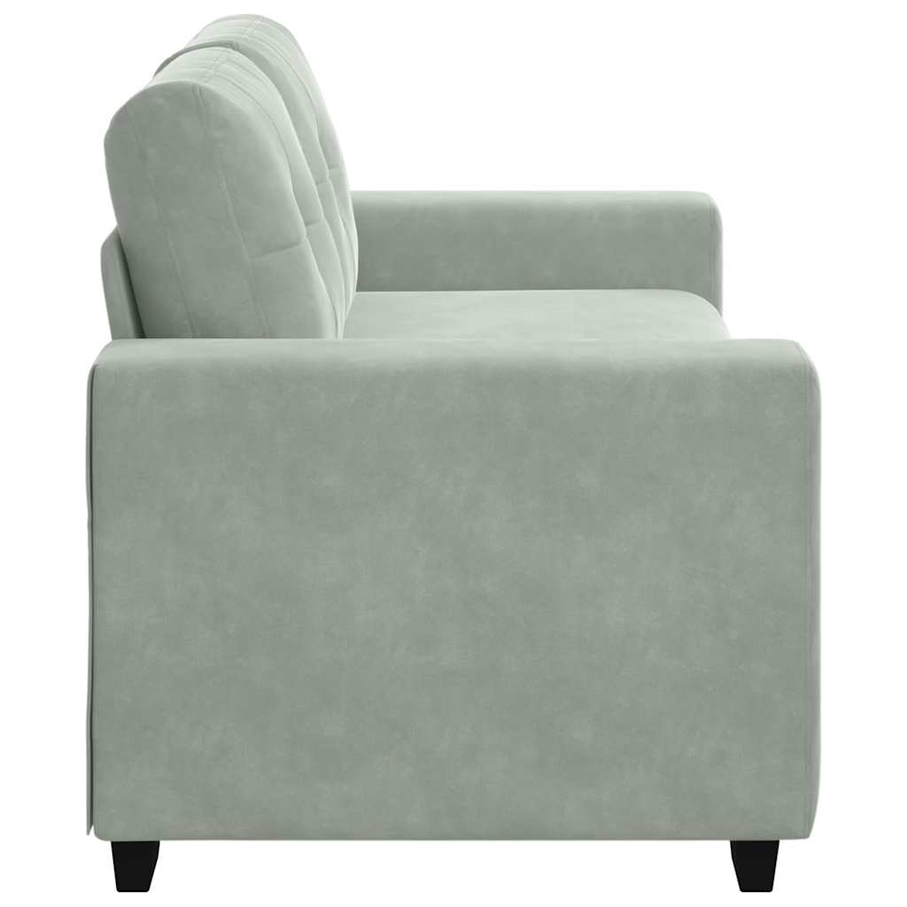 világosszürke bársony loveseat kanapé 180x77x82 cm