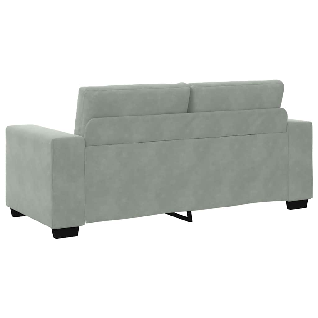 világosszürke bársony loveseat kanapé 180x77x82 cm