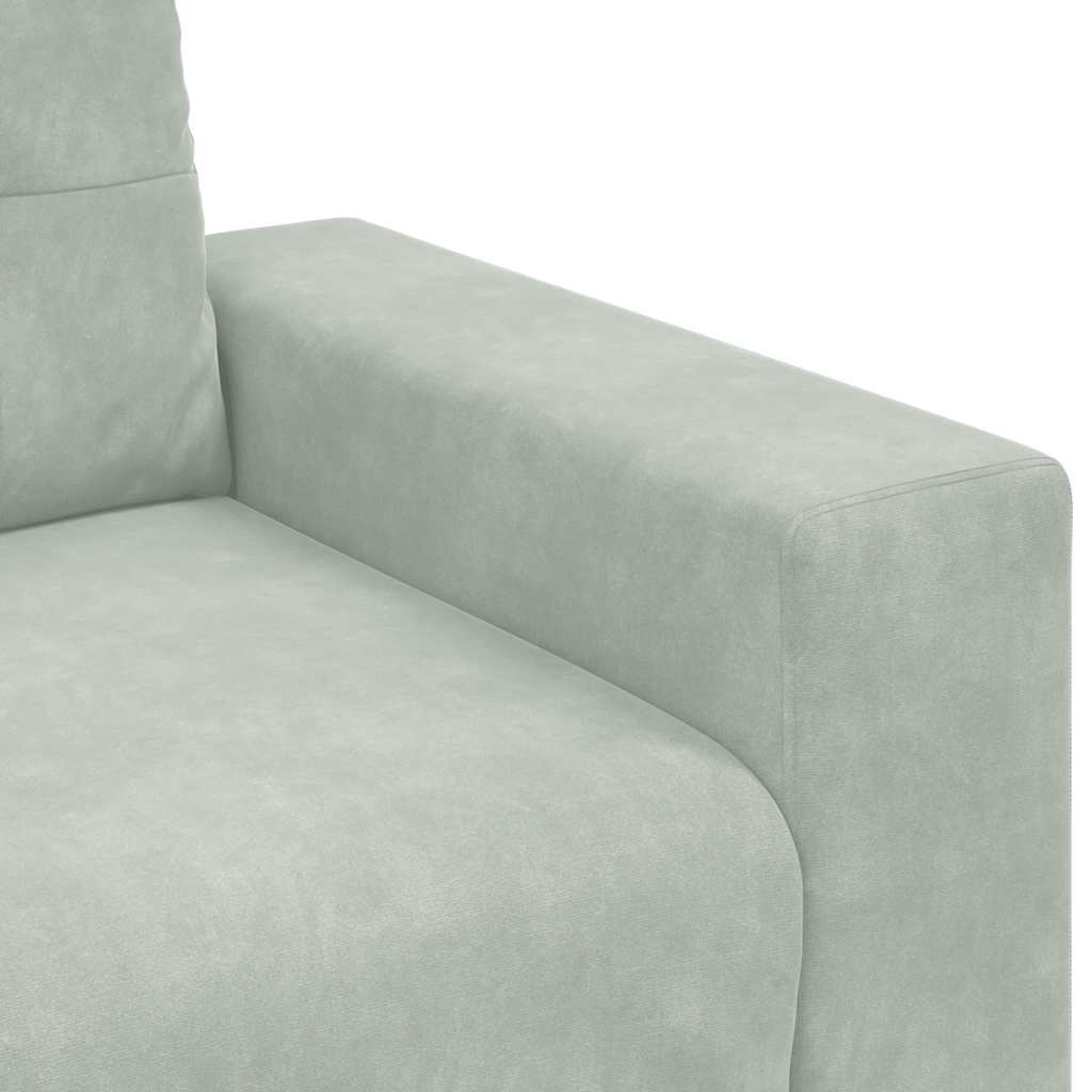 világosszürke bársony loveseat kanapé 180x77x82 cm