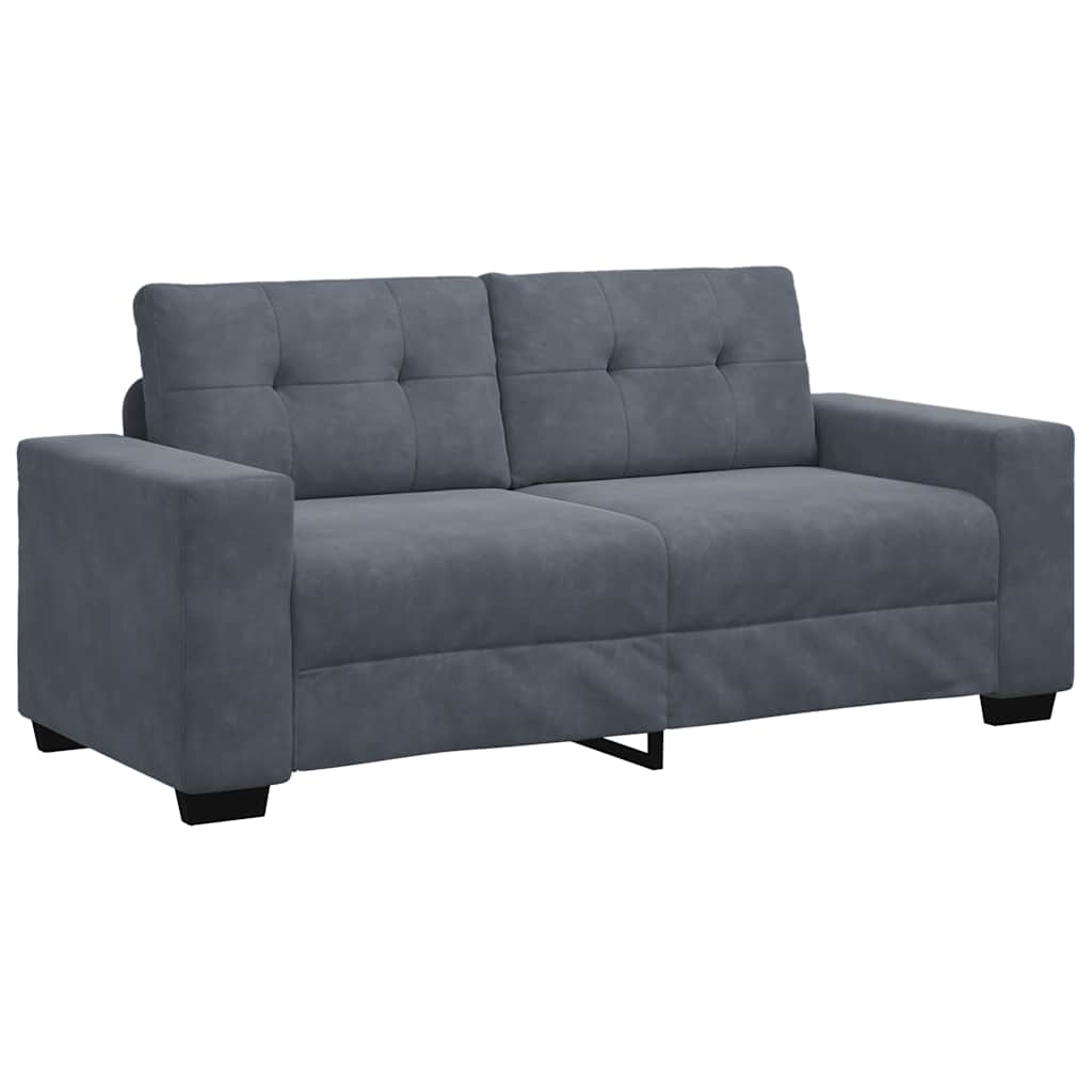 sötétszürke bársony loveseat kanapé 180x77x82 cm