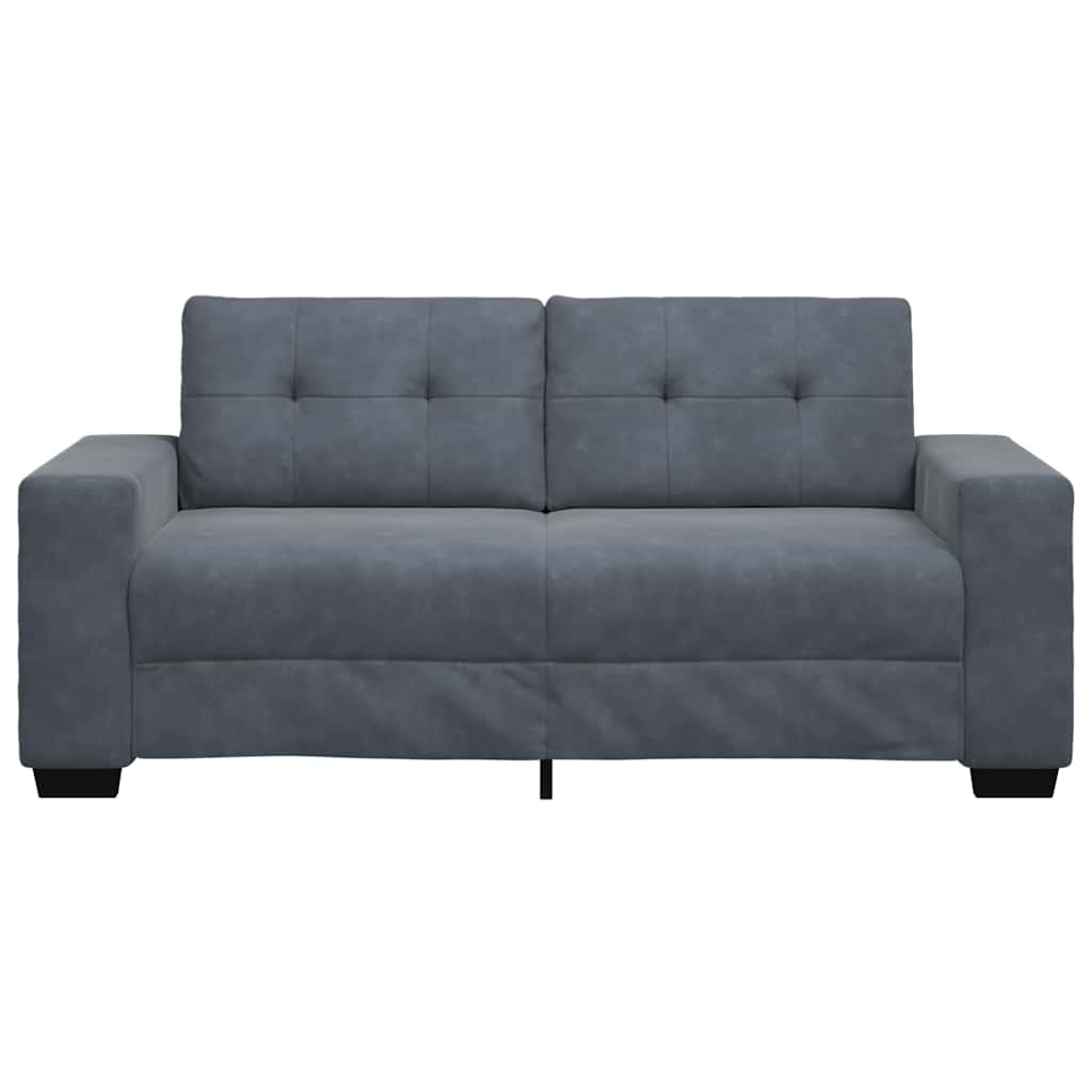 sötétszürke bársony loveseat kanapé 180x77x82 cm
