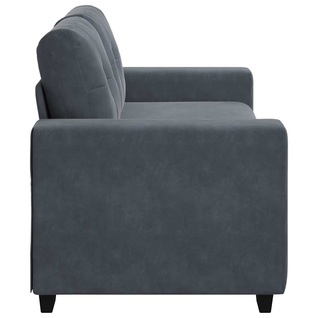 sötétszürke bársony loveseat kanapé 180x77x82 cm