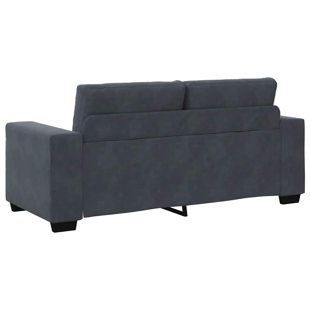 sötétszürke bársony loveseat kanapé 180x77x82 cm