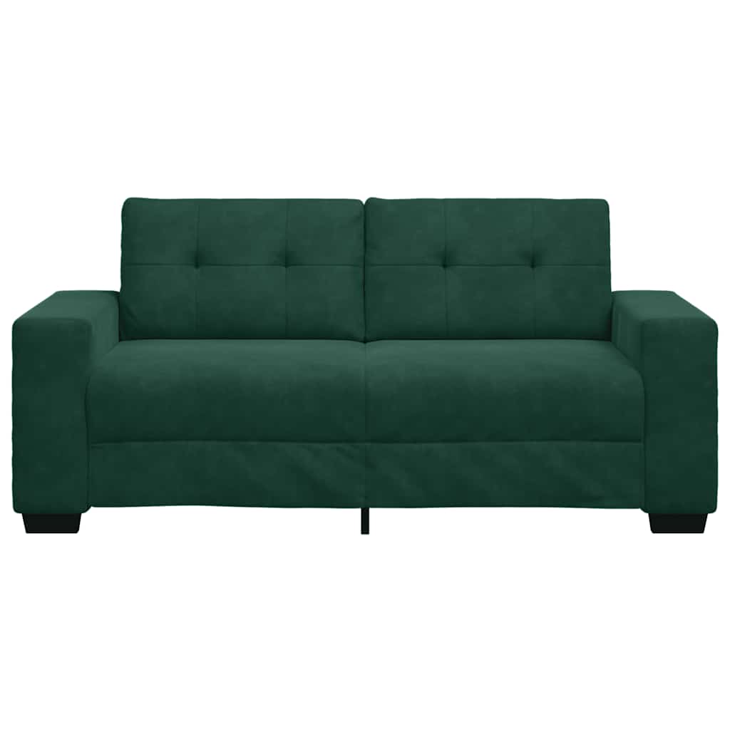 sötétzöld bársony loveseat kanapé 180x77x82 cm